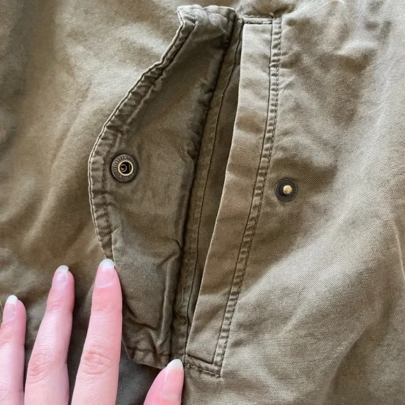 American Eagle Men’s Army Green Bomber Field Jacket Military Fatigue Size XL - Picture 7 of 14